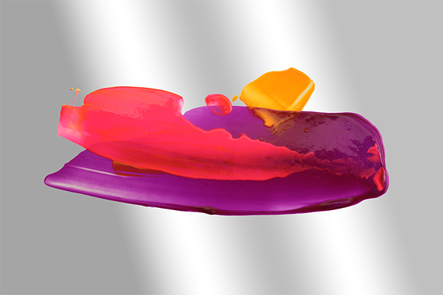Brush Stroke Purple - Alu Dibond Bild