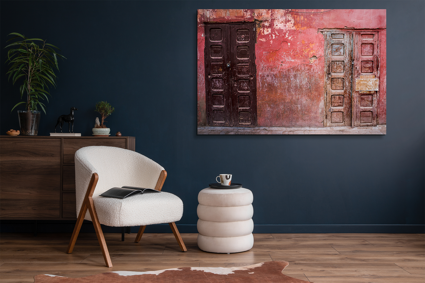 Pink Doors - Acrylic glass picture