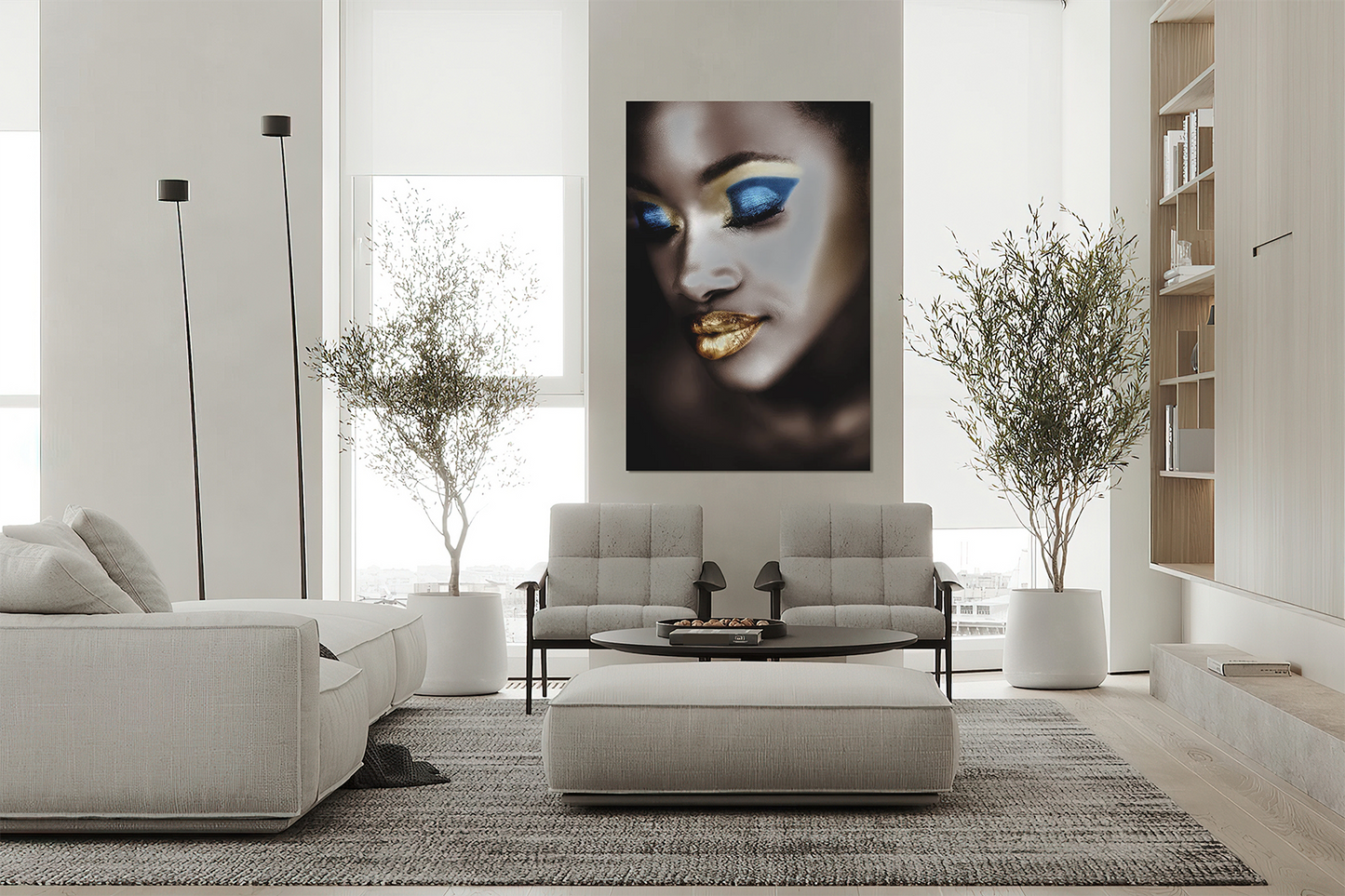 Woman with Makeup - Alu Dibond Bild