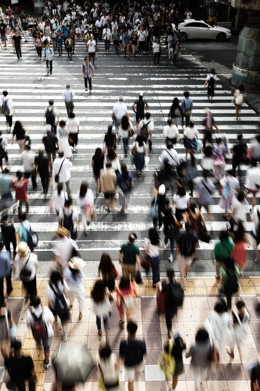 Crowded Crosswalk - Acrylglasbild